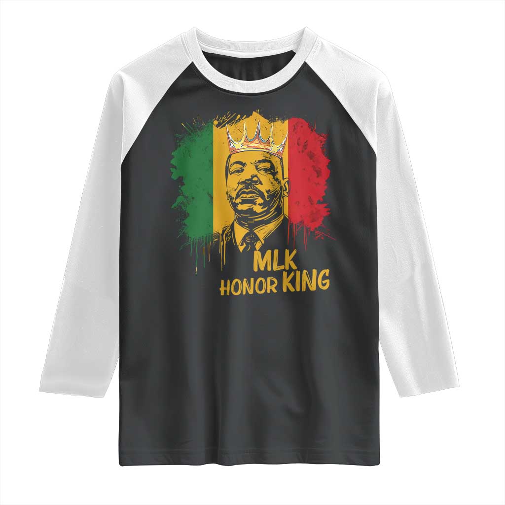 MLK Raglan Shirt Honor King Civil Rights Leader Black History Month - Wonder Print Shop