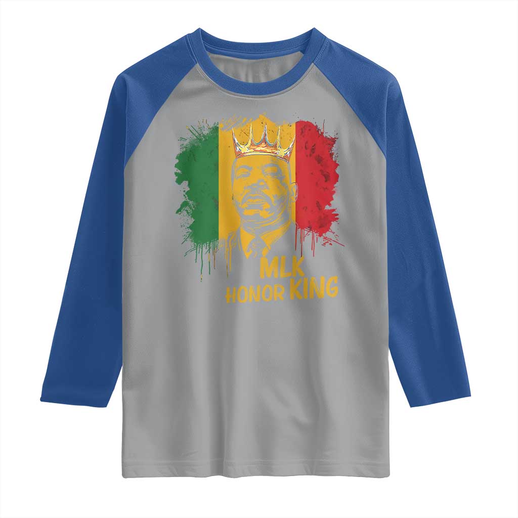 MLK Raglan Shirt Honor King Civil Rights Leader Black History Month - Wonder Print Shop
