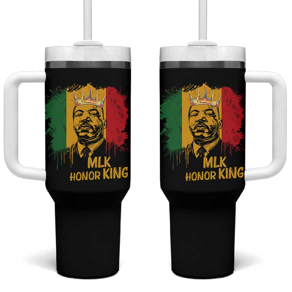 MLK Tumbler With Handle Honor King Civil Rights Leader Black History Month - Wonder Print Shop