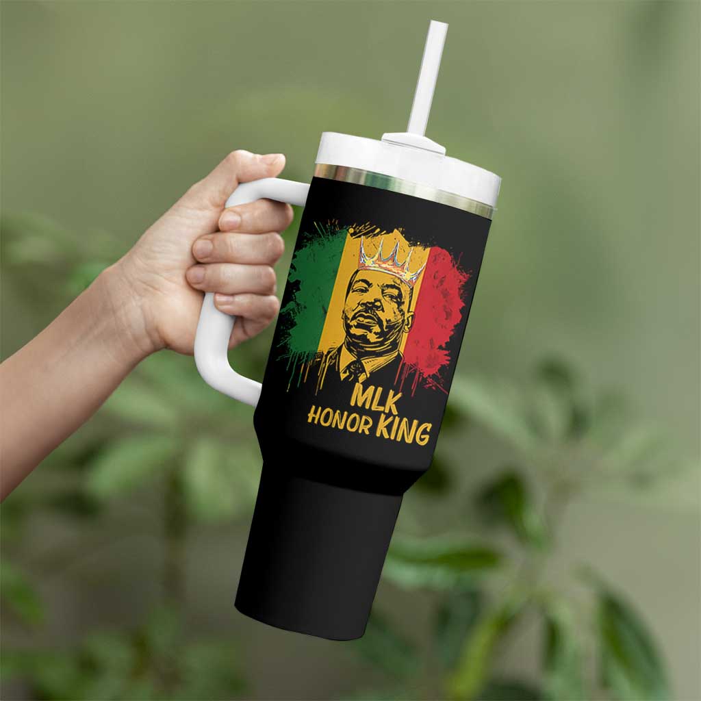 MLK Tumbler With Handle Honor King Civil Rights Leader Black History Month - Wonder Print Shop