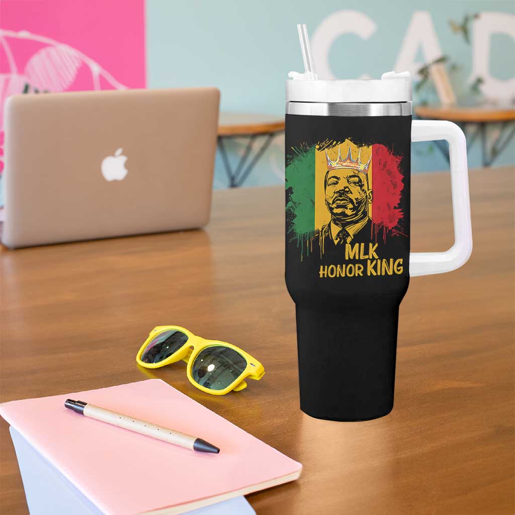 MLK Tumbler With Handle Honor King Civil Rights Leader Black History Month - Wonder Print Shop