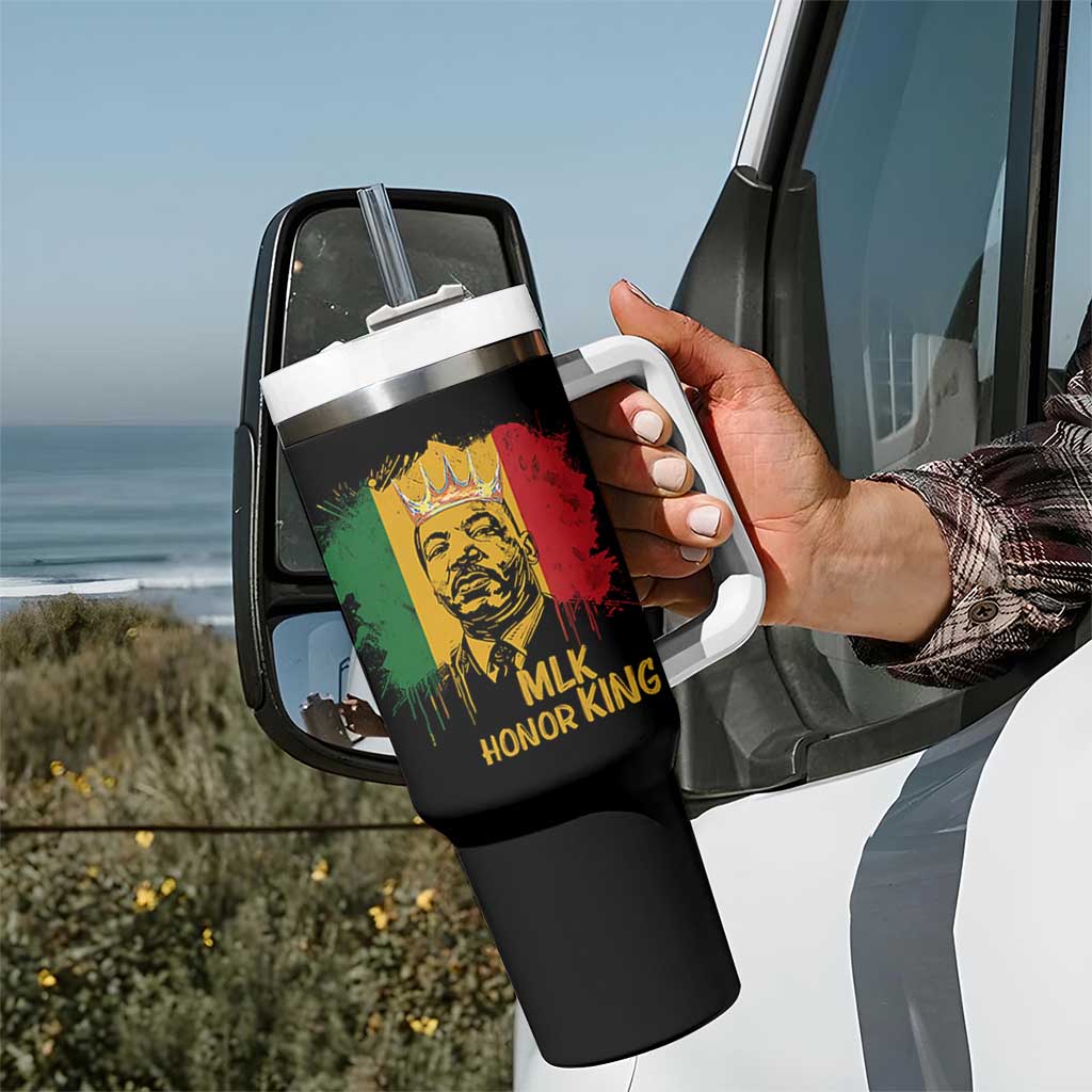 MLK Tumbler With Handle Honor King Civil Rights Leader Black History Month - Wonder Print Shop
