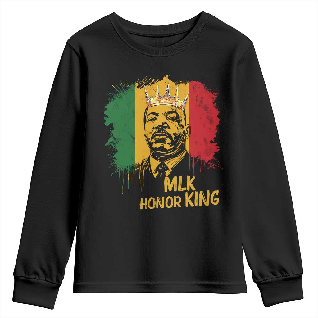 MLK Youth Sweatshirt Honor King Civil Rights Leader Black History Month - Wonder Print Shop