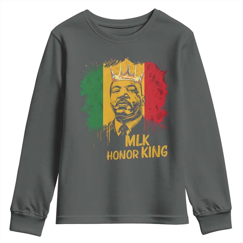 MLK Youth Sweatshirt Honor King Civil Rights Leader Black History Month - Wonder Print Shop