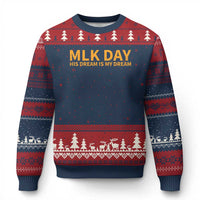 MLK Tribute Ugly Christmas Sweater MLK Motivational His Dream Is My Dream - Wonder Print Shop