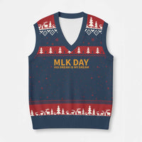 MLK Tribute V-Neck Knit Sweater Vest MLK Motivational His Dream Is My Dream - Wonder Print Shop