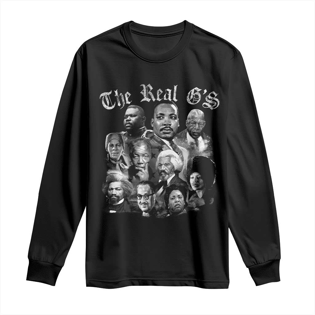 Civil Rights Legends Long Sleeve Shirt The Real G’s Juneteenth Black History Month - Wonder Print Shop