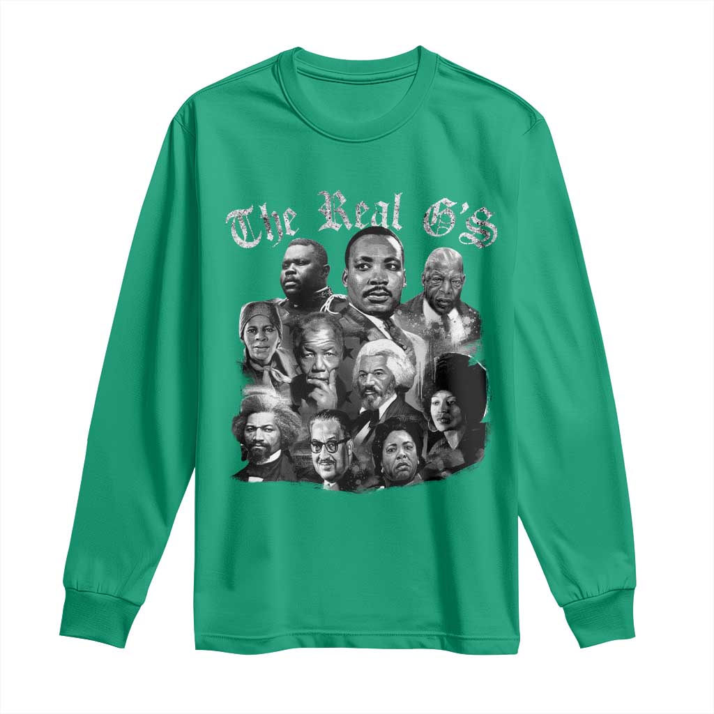 Civil Rights Legends Long Sleeve Shirt The Real G’s Juneteenth Black History Month - Wonder Print Shop