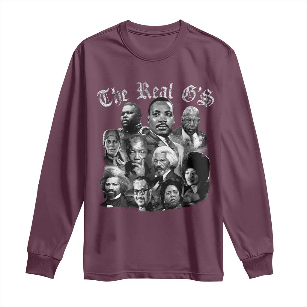 Civil Rights Legends Long Sleeve Shirt The Real G’s Juneteenth Black History Month - Wonder Print Shop