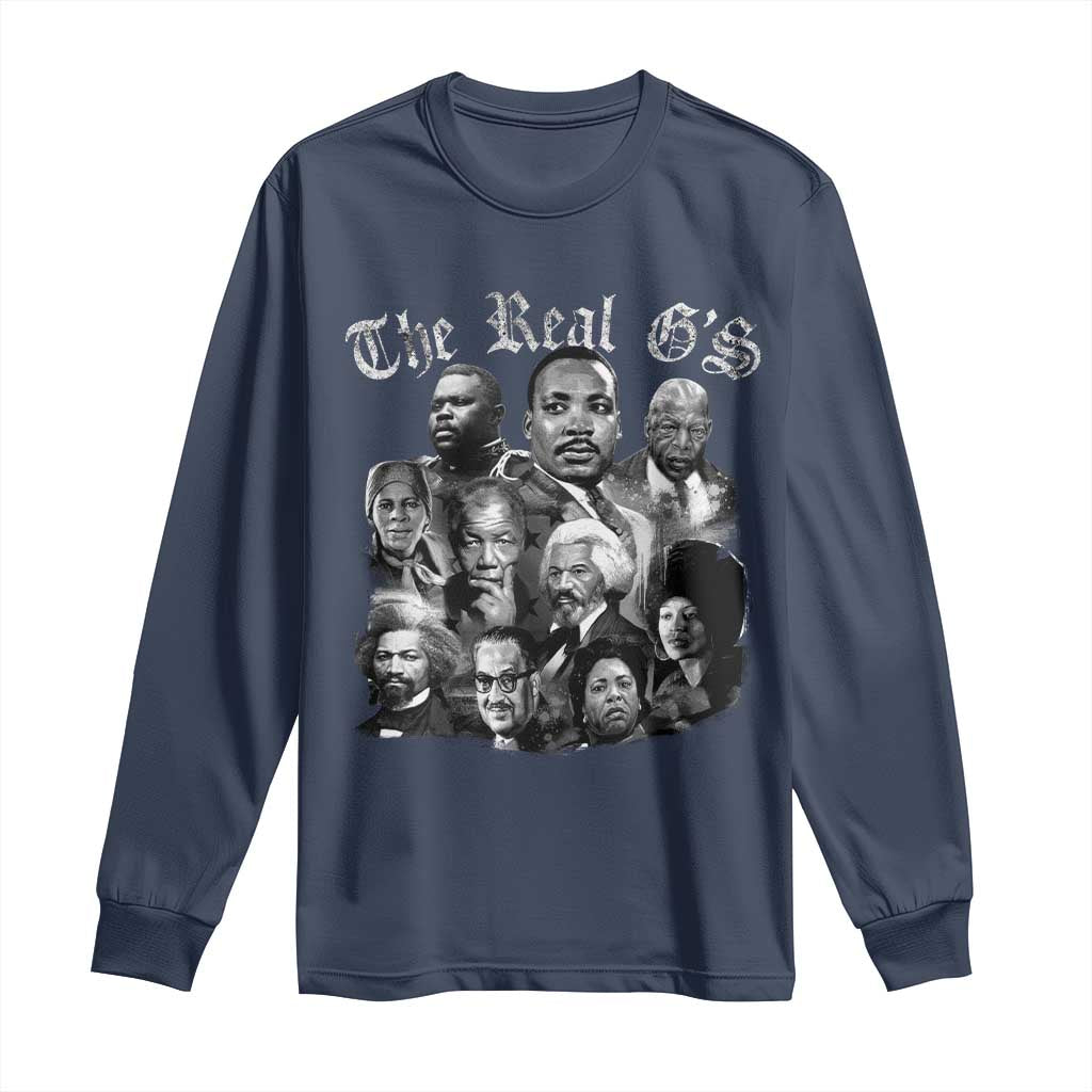 Civil Rights Legends Long Sleeve Shirt The Real G’s Juneteenth Black History Month - Wonder Print Shop