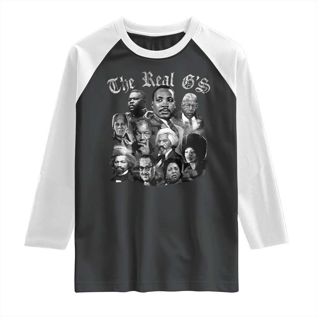 Civil Rights Legends Raglan Shirt The Real G’s Juneteenth Black History Month - Wonder Print Shop