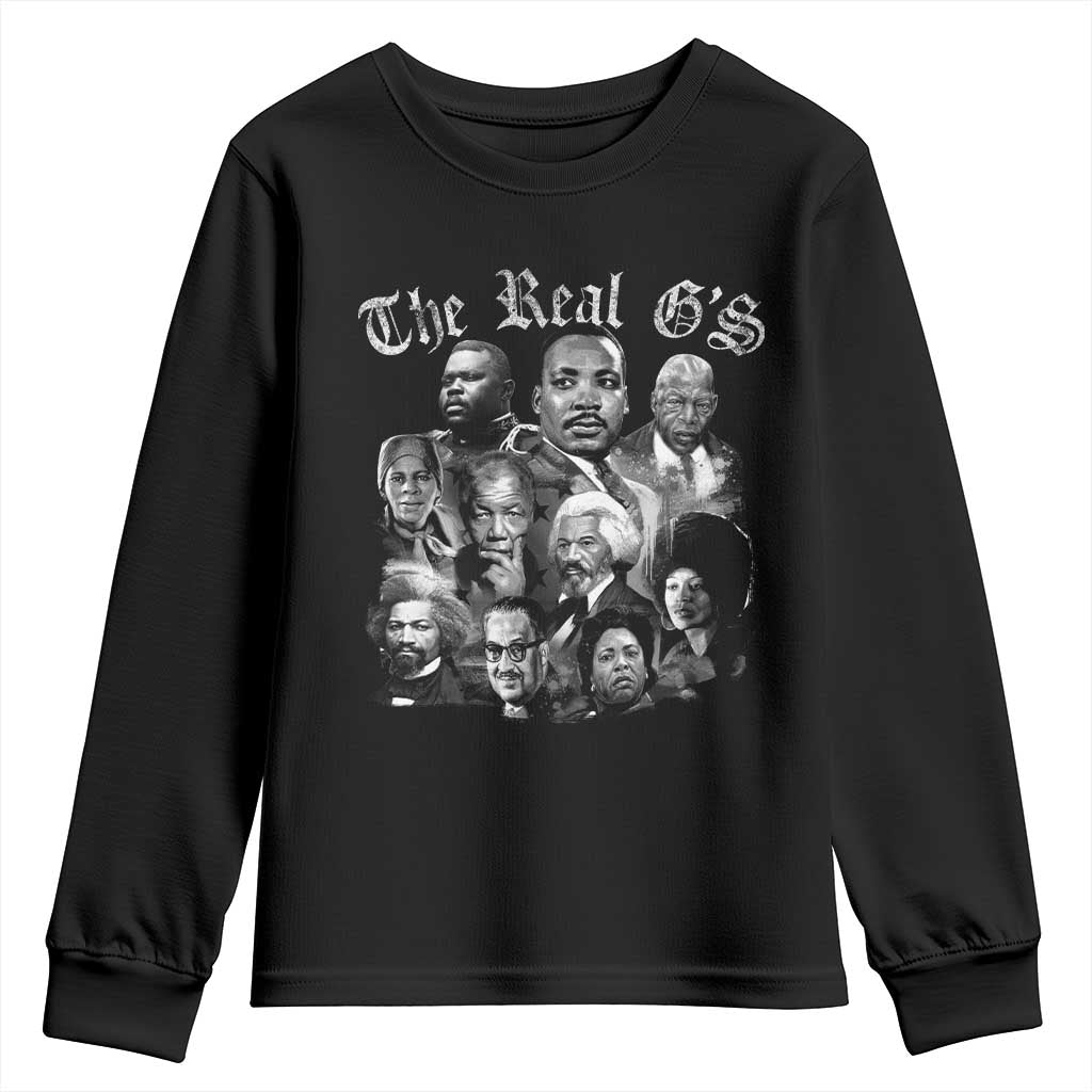 Civil Rights Legends Youth Sweatshirt The Real G’s Juneteenth Black History Month - Wonder Print Shop