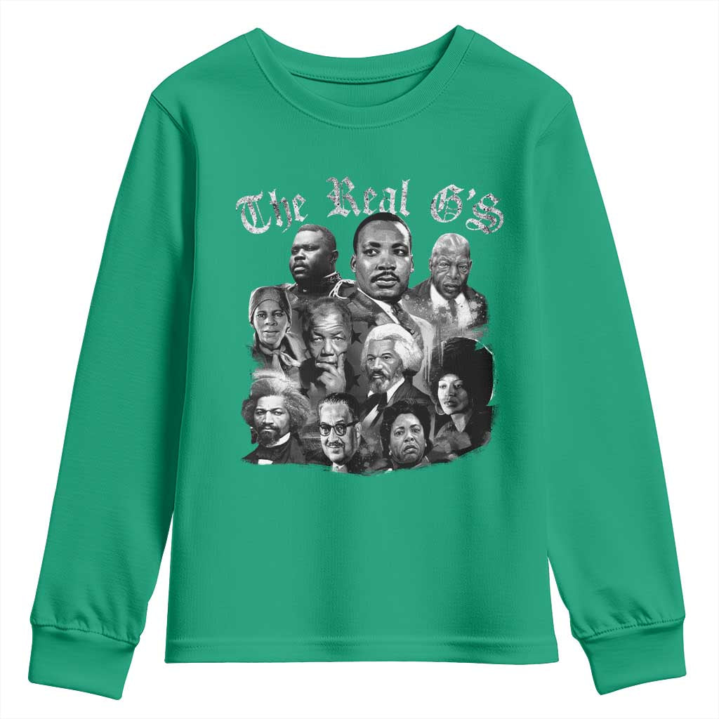 Civil Rights Legends Youth Sweatshirt The Real G’s Juneteenth Black History Month - Wonder Print Shop