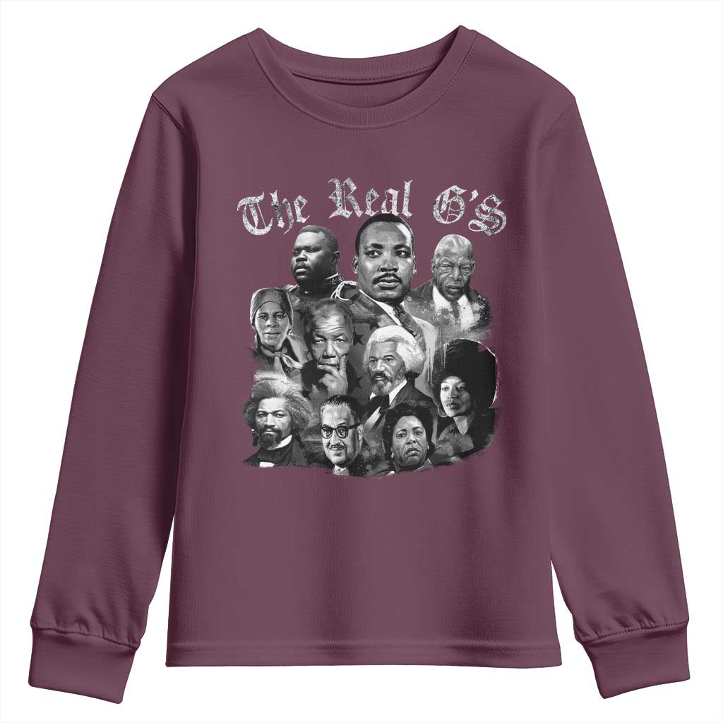 Civil Rights Legends Youth Sweatshirt The Real G’s Juneteenth Black History Month - Wonder Print Shop