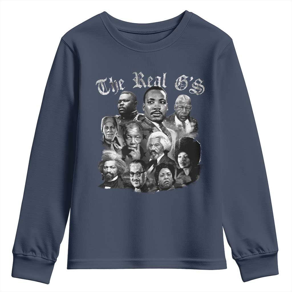 Civil Rights Legends Youth Sweatshirt The Real G’s Juneteenth Black History Month - Wonder Print Shop
