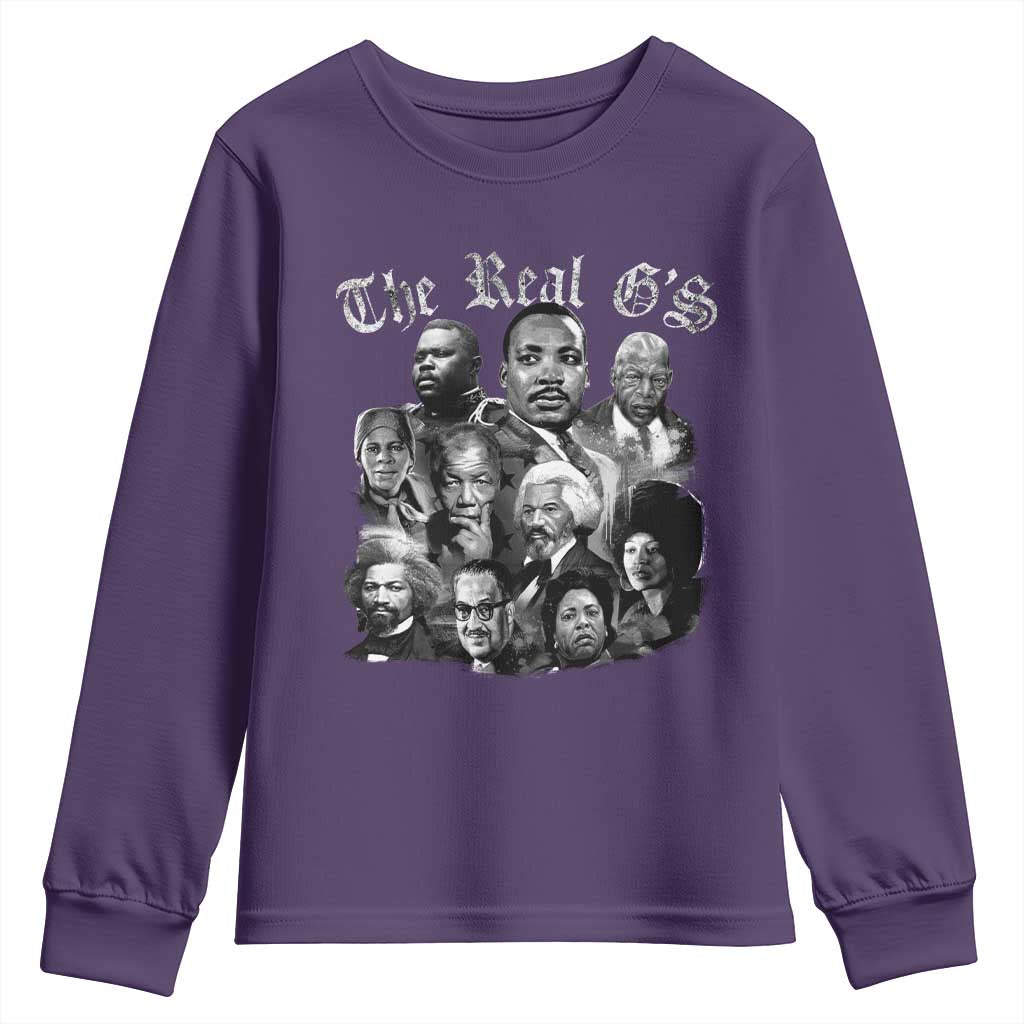 Civil Rights Legends Youth Sweatshirt The Real G’s Juneteenth Black History Month - Wonder Print Shop