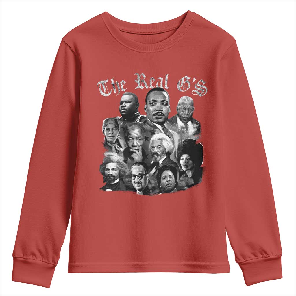 Civil Rights Legends Youth Sweatshirt The Real G’s Juneteenth Black History Month - Wonder Print Shop