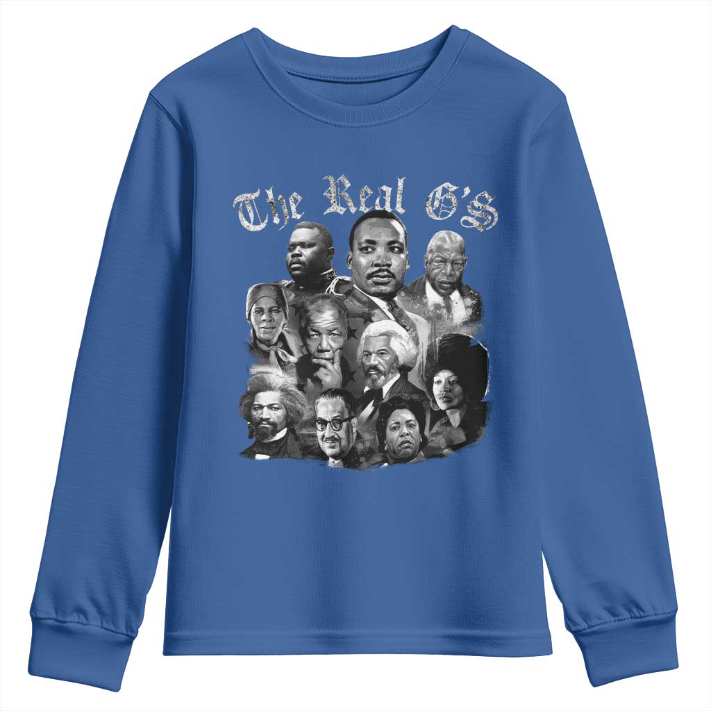Civil Rights Legends Youth Sweatshirt The Real G’s Juneteenth Black History Month - Wonder Print Shop