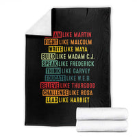 Black History Month Throw Blanket Retro Inspirational Leaders - Wonder Print Shop
