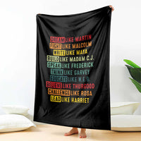 Black History Month Throw Blanket Retro Inspirational Leaders - Wonder Print Shop