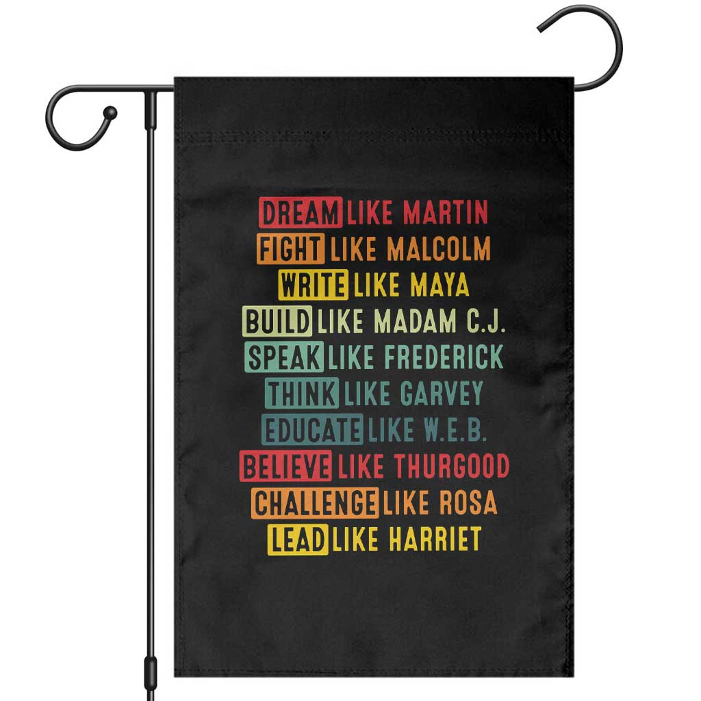 Black History Month Garden Flag Retro Inspirational Leaders - Wonder Print Shop
