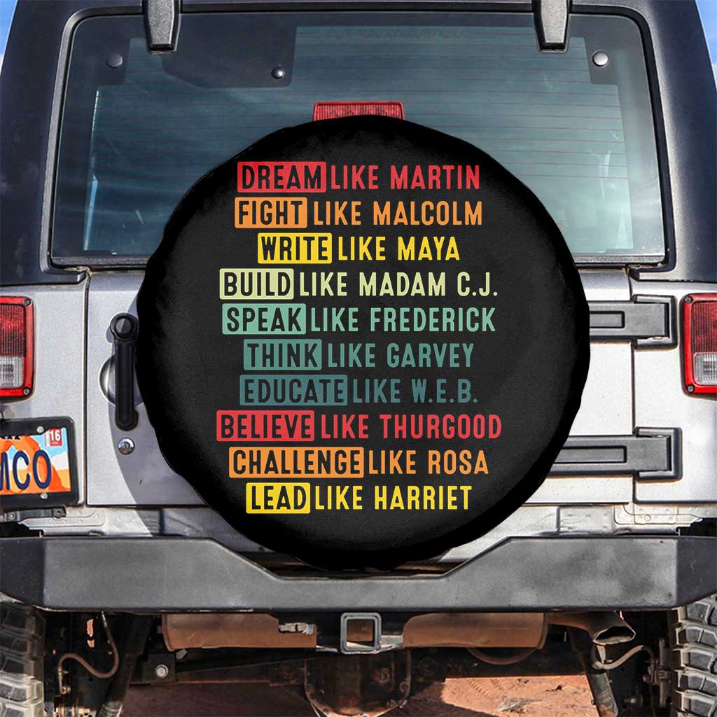 Black History Month Spare Tire Cover Retro Inspirational Leaders - Wonder Print Shop