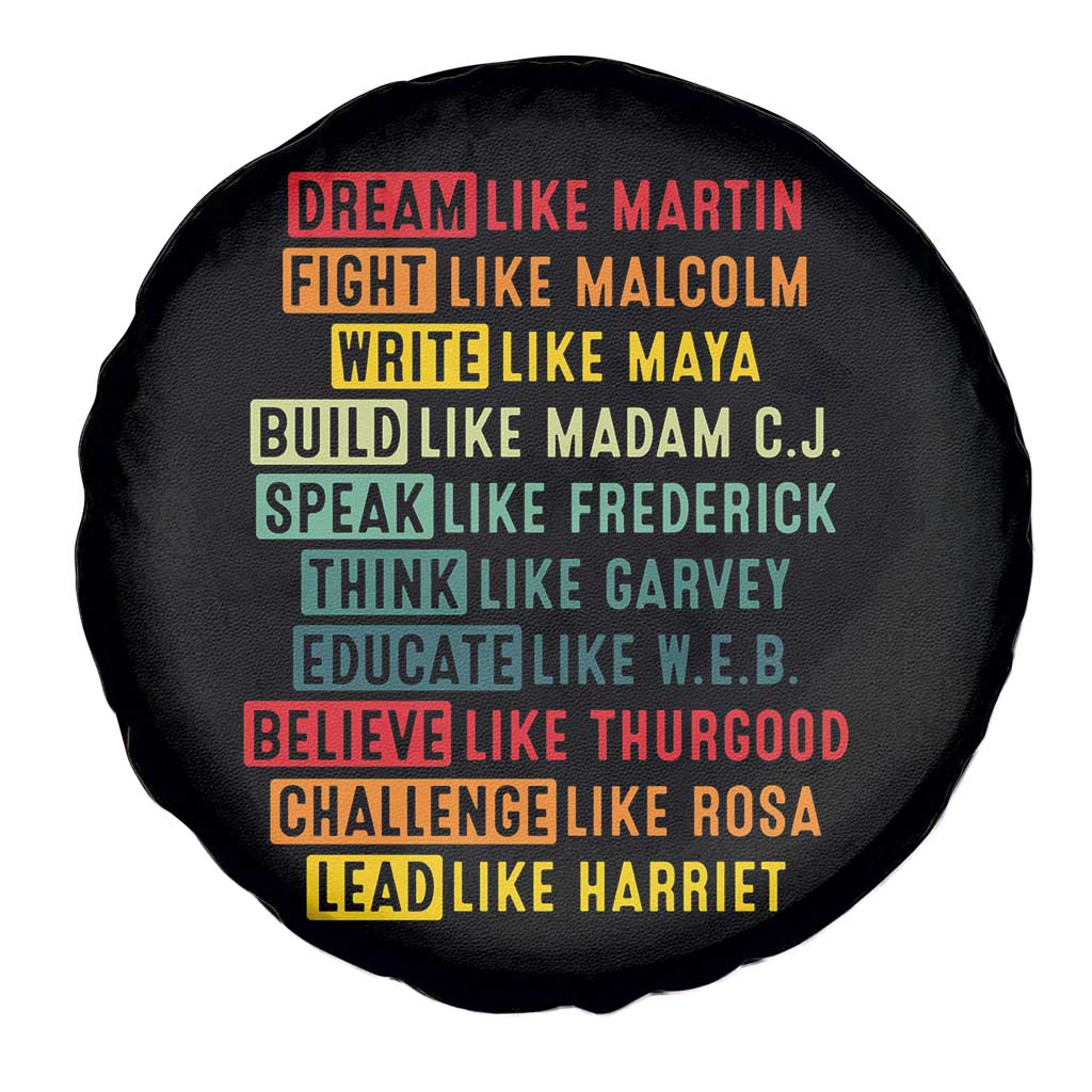 Black History Month Spare Tire Cover Retro Inspirational Leaders - Wonder Print Shop