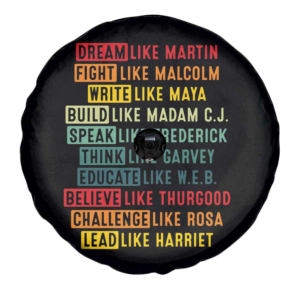 Black History Month Spare Tire Cover Retro Inspirational Leaders - Wonder Print Shop