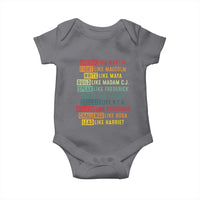 Black History Month Baby Onesie Retro Inspirational Leaders - Wonder Print Shop