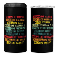Black History Month 4 in 1 Can Cooler Tumbler Retro Inspirational Leaders - Wonder Print Shop