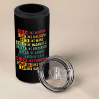 Black History Month 4 in 1 Can Cooler Tumbler Retro Inspirational Leaders - Wonder Print Shop