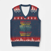 Black History Month V-Neck Knit Sweater Vest Retro Inspirational Leaders - Wonder Print Shop