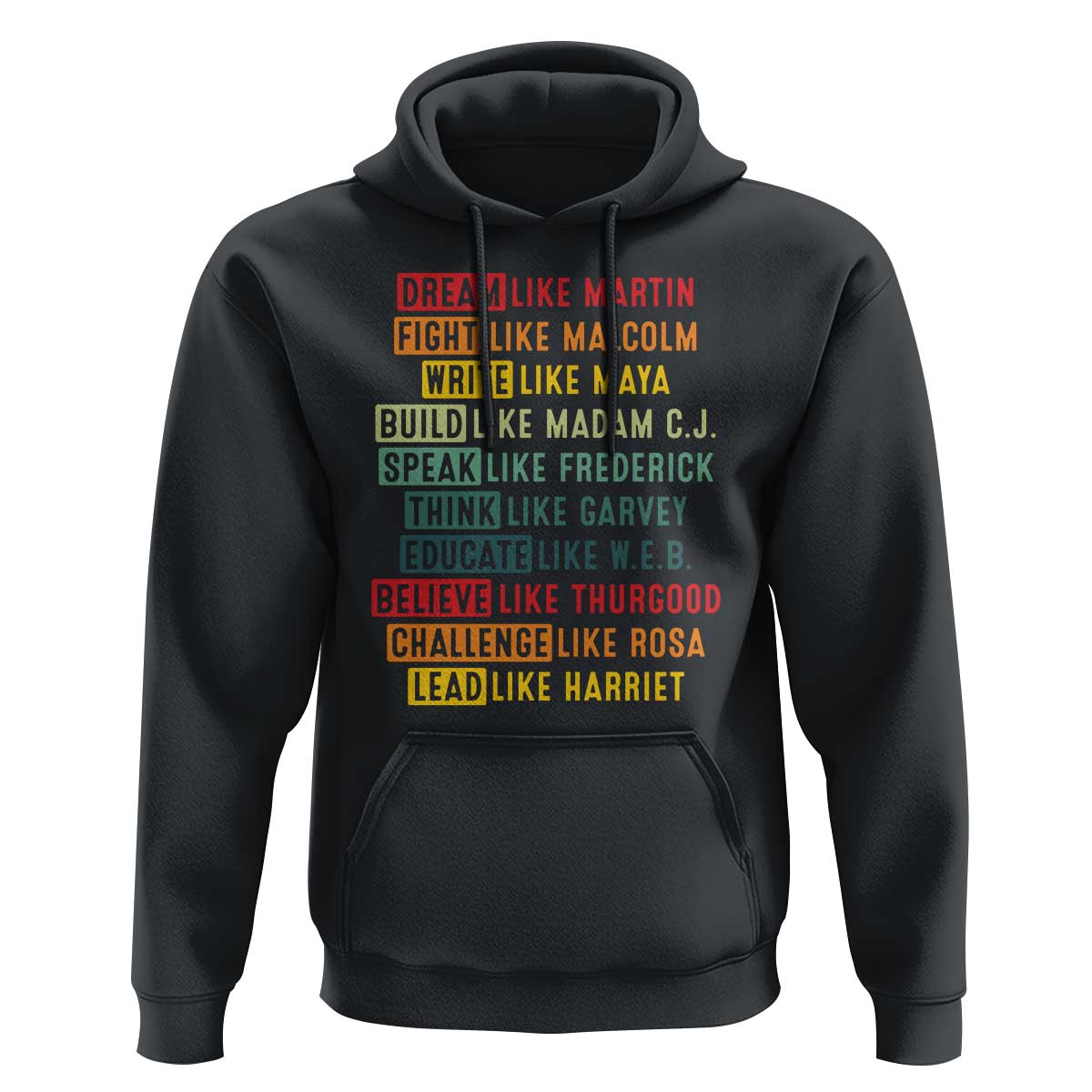 Black History Month Hoodie Retro Inspirational Leaders - Wonder Print Shop
