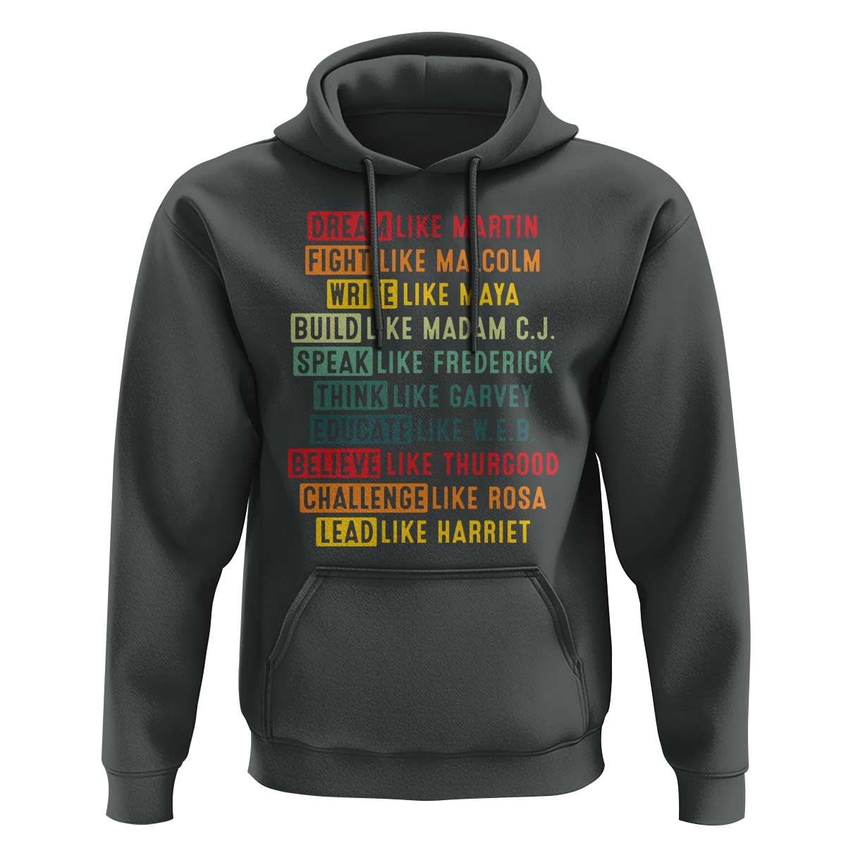 Black History Month Hoodie Retro Inspirational Leaders - Wonder Print Shop