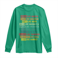 Black History Month Long Sleeve Shirt Retro Inspirational Leaders - Wonder Print Shop