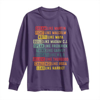 Black History Month Long Sleeve Shirt Retro Inspirational Leaders - Wonder Print Shop