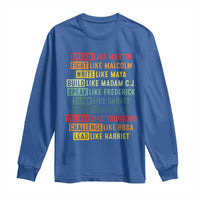 Black History Month Long Sleeve Shirt Retro Inspirational Leaders - Wonder Print Shop