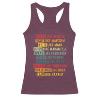 Black History Month Racerback Tank Top Retro Inspirational Leaders - Wonder Print Shop