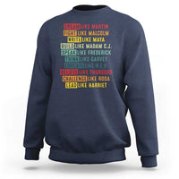Black History Month Sweatshirt Retro Inspirational Leaders - Wonder Print Shop