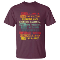 Black History Month T Shirt Retro Inspirational Leaders - Wonder Print Shop