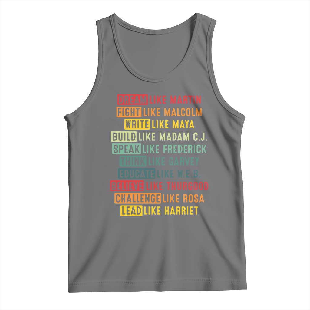 Black History Month Tank Top Retro Inspirational Leaders - Wonder Print Shop