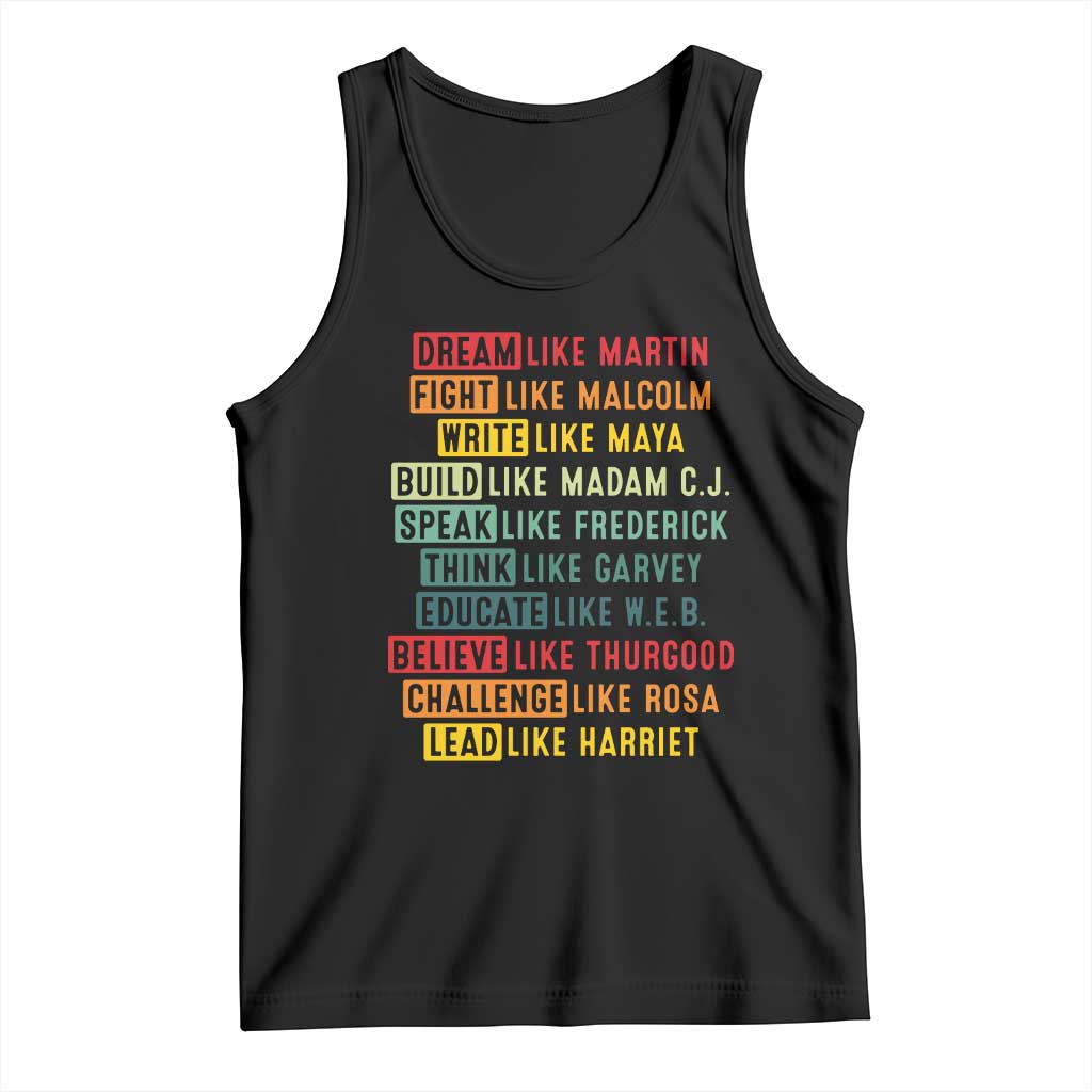 Black History Month Tank Top Retro Inspirational Leaders - Wonder Print Shop