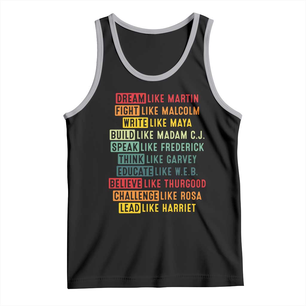 Black History Month Tank Top Retro Inspirational Leaders - Wonder Print Shop