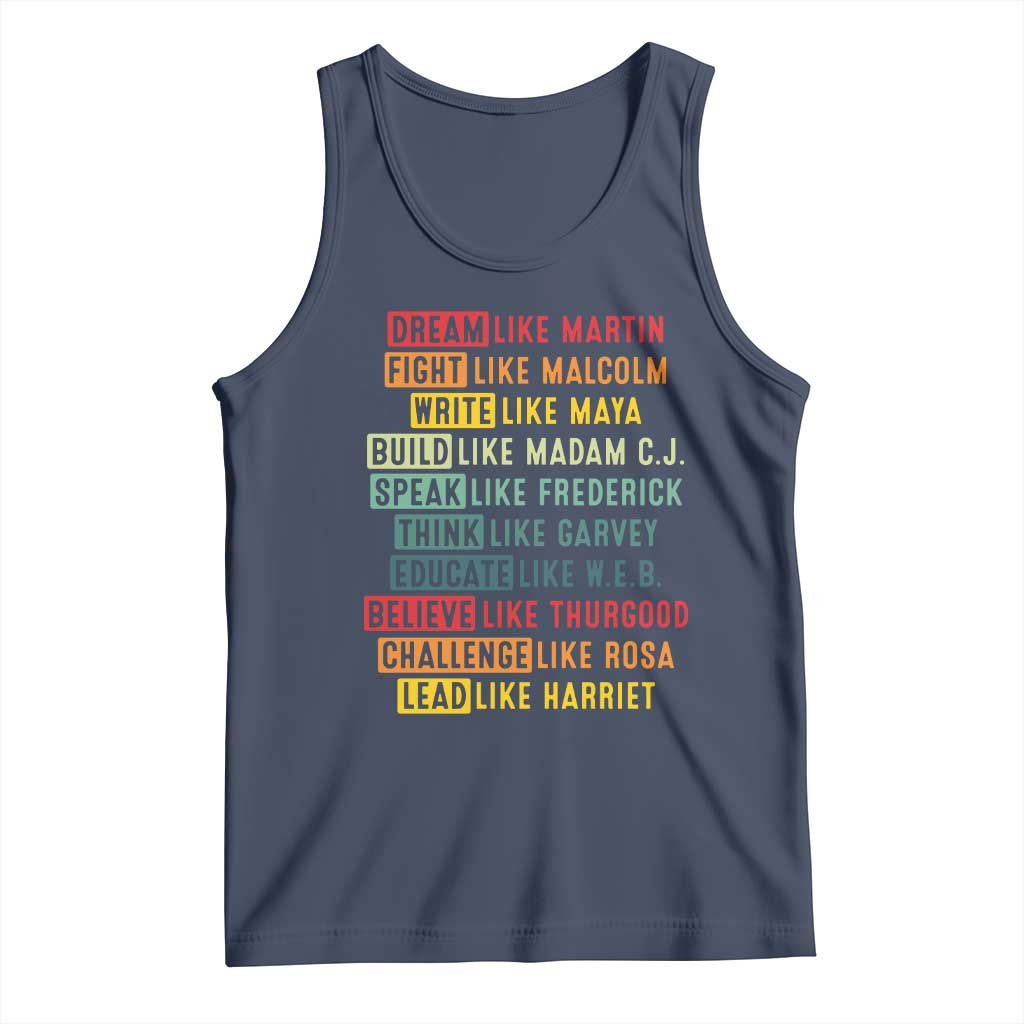 Black History Month Tank Top Retro Inspirational Leaders - Wonder Print Shop