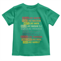 Black History Month Toddler T Shirt Retro Inspirational Leaders - Wonder Print Shop