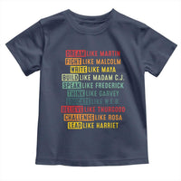 Black History Month Toddler T Shirt Retro Inspirational Leaders - Wonder Print Shop