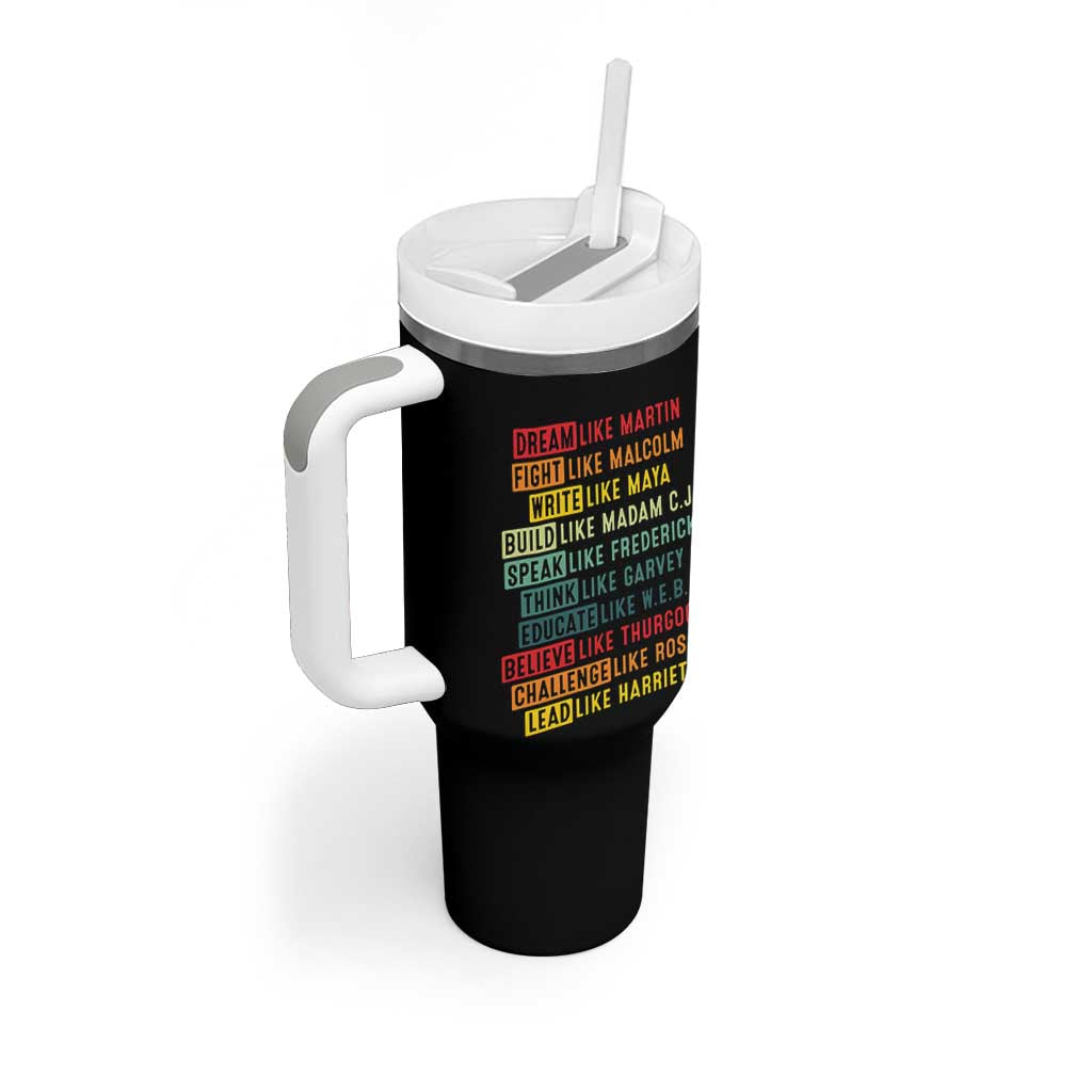 Black History Month Tumbler With Handle Retro Inspirational Leaders - Wonder Print Shop