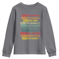 Black History Month Youth Sweatshirt Retro Inspirational Leaders - Wonder Print Shop