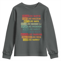 Black History Month Youth Sweatshirt Retro Inspirational Leaders - Wonder Print Shop