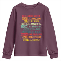 Black History Month Youth Sweatshirt Retro Inspirational Leaders - Wonder Print Shop